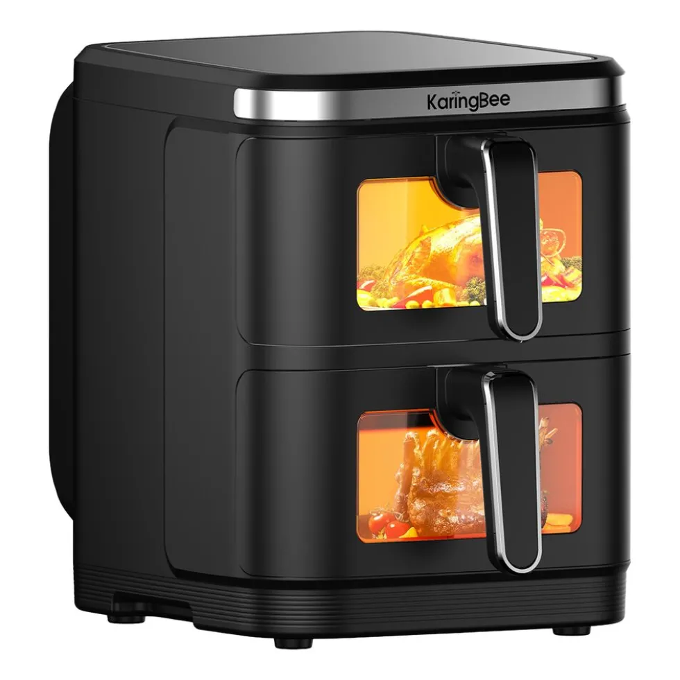 Frytkownica dwukomorowa KaringBee ZHAF-960AP, 2800 W, 2 x 5,5 l, czarna