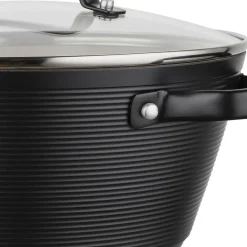 Garnek aluminiowy 28 cm 5,2 l Florina Carina, czarny