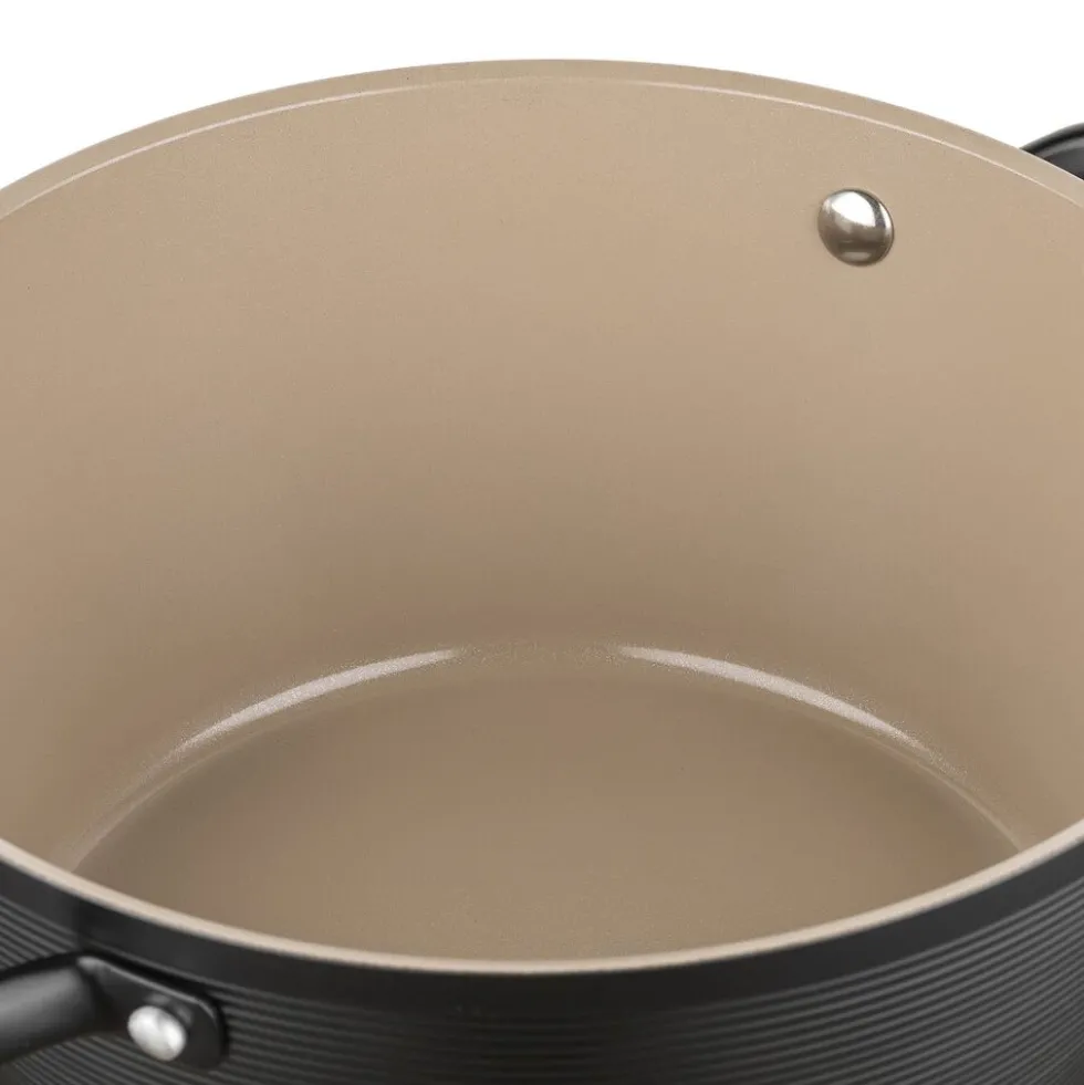 Garnek aluminiowy 28 cm 5,2 l Florina Carina, czarny