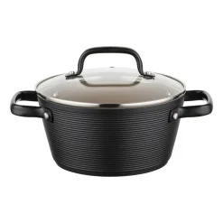 Garnek aluminiowy 20 cm 2,2 l Florina Carina, czarny