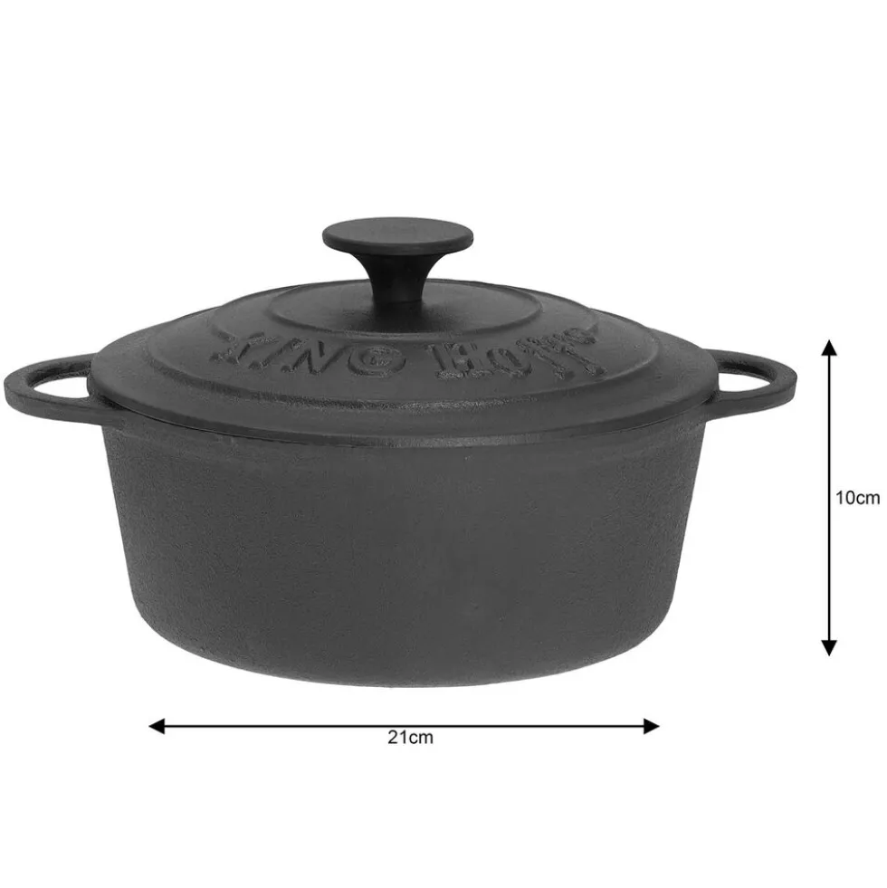 Garnek żeliwny Kinghoff, 2,4 l, czarny