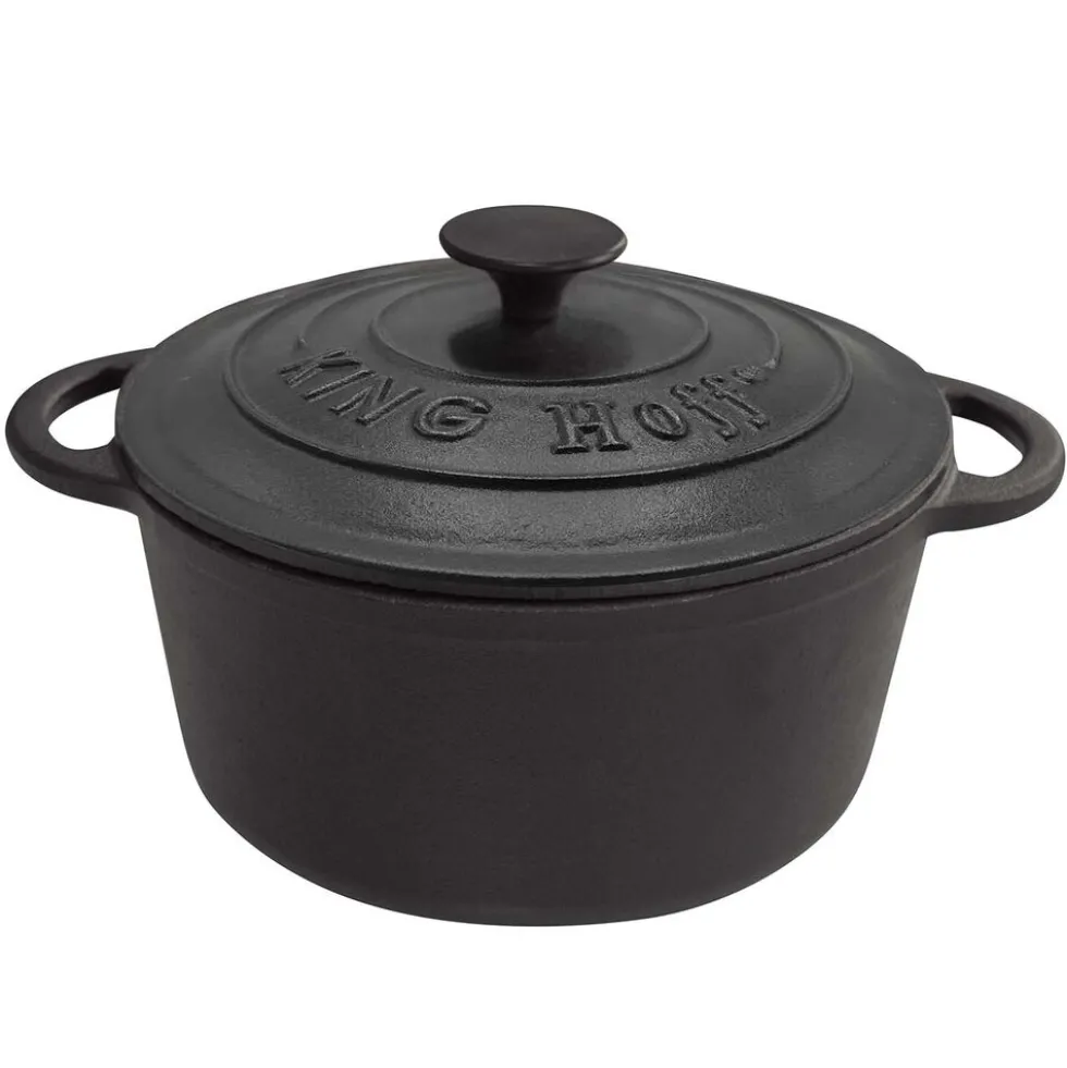 Garnek żeliwny Kinghoff, 4 l, czarny
