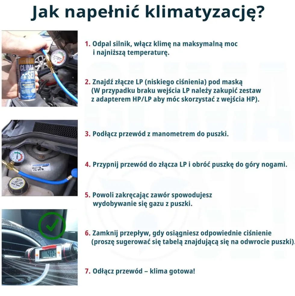 Gaz do klimatyzacji ClimaSet R1234yf 2 x 470 g