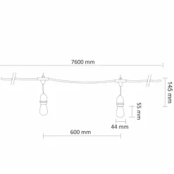 Girlanda ogrodowa Sanico Goldlux Party Neon, 10 kolorowych żarówek, 6,2 m