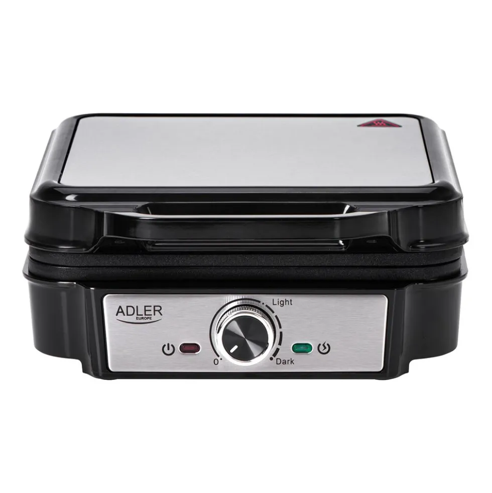 Gofrownica Adler AD 3083, 1200 W, 4 gofry, czarna