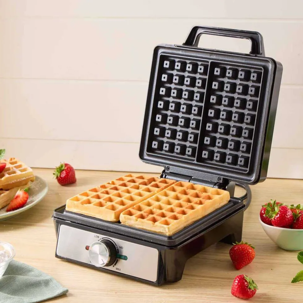 Gofrownica Hoffen, 1600 W, 2 gofry, czarna