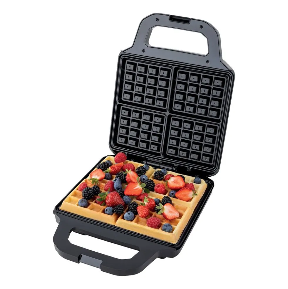 Gofrownica XXL Hoffen, 1400 W, na 4 gofry, czarna