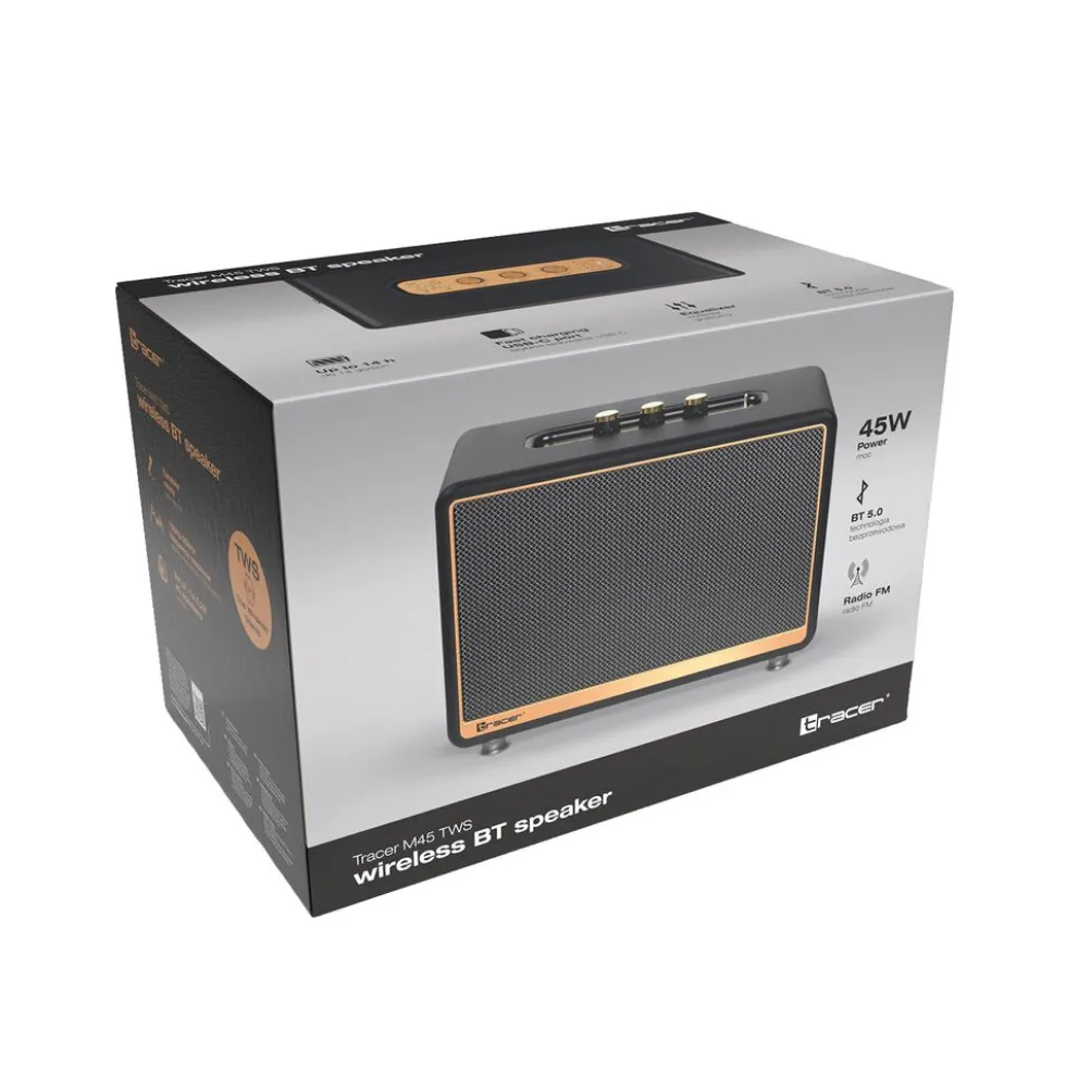 Głośnik Bluetooth Tracer TWS, 45 W, czarny