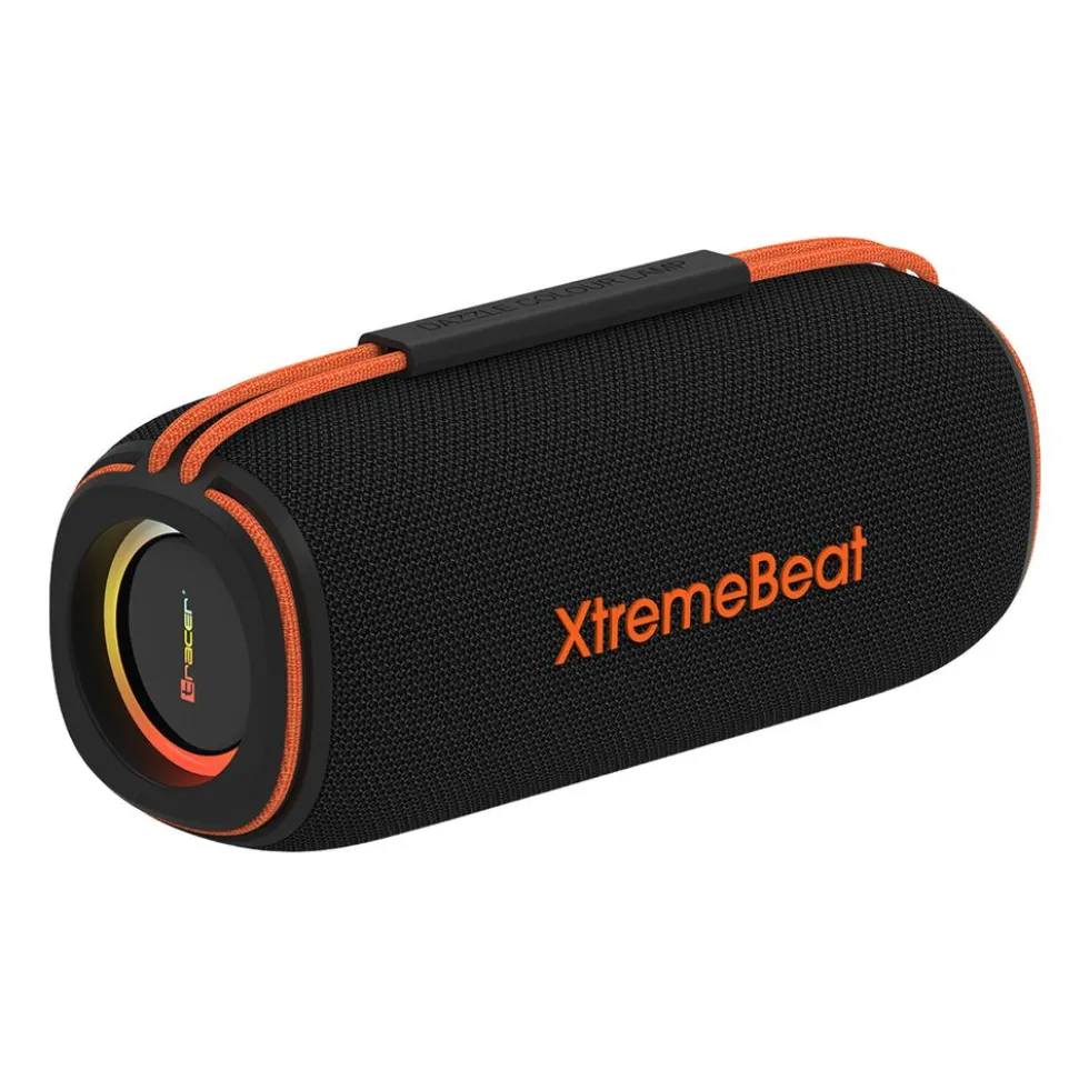 Głośnik Bluetooth Tracer XtremeBeat Pro TWS BT RGB, 40 W, czarno-pomarańczowy