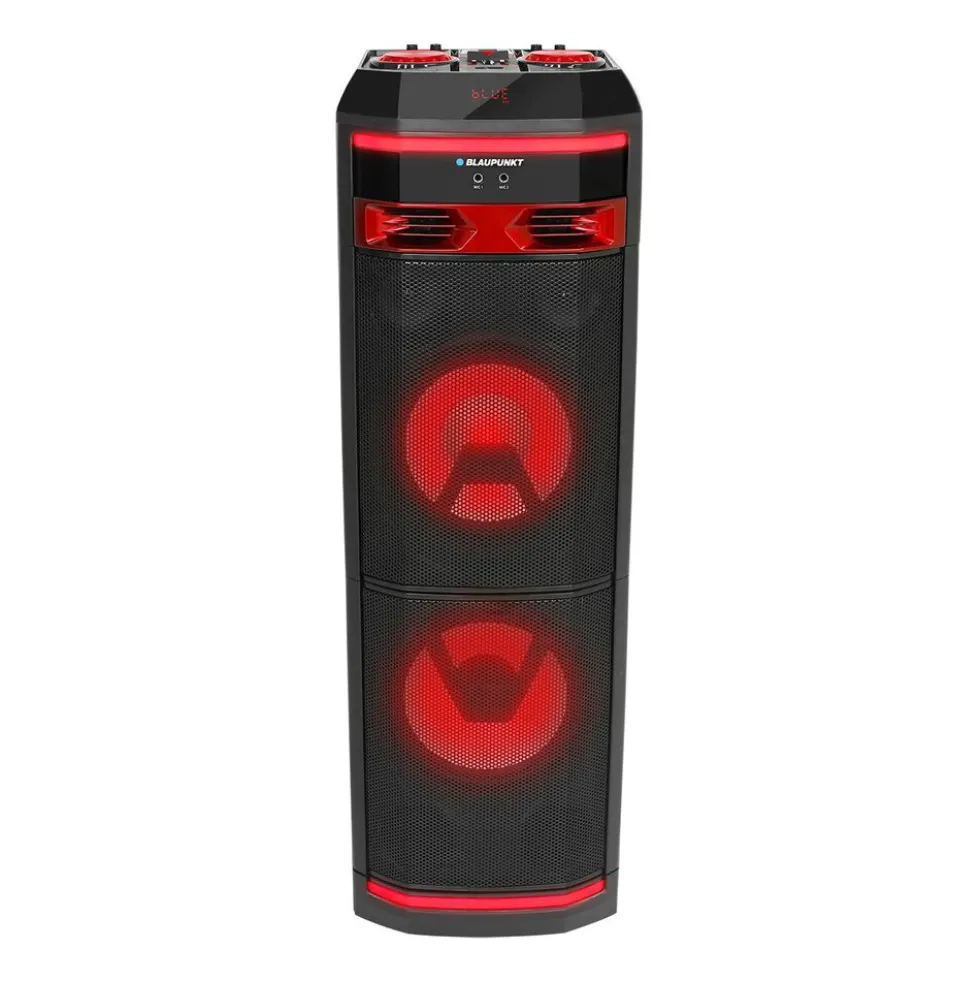 Głośnik imprezowy Blaupunkt PS1.1BD, 1000 W, funkcja karaoke, 2 mikrofony, czarny