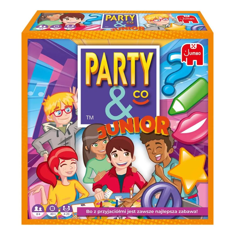 Gra planszowa Party&Co Junior, 2 poziomy trudności, 8-12 lat