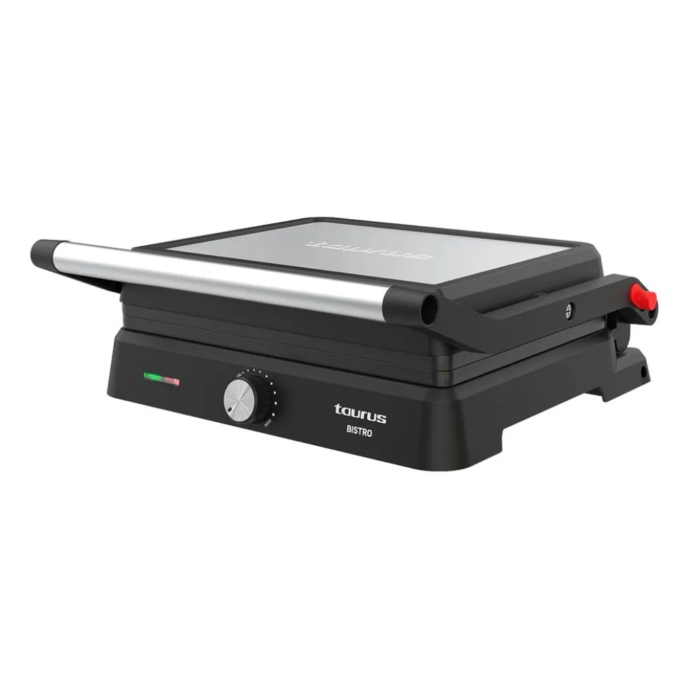 Grill elektryczny 2 w 1 Taurus Bistro Essential, 2600 W, grill kontaktowy i płyta grillowa