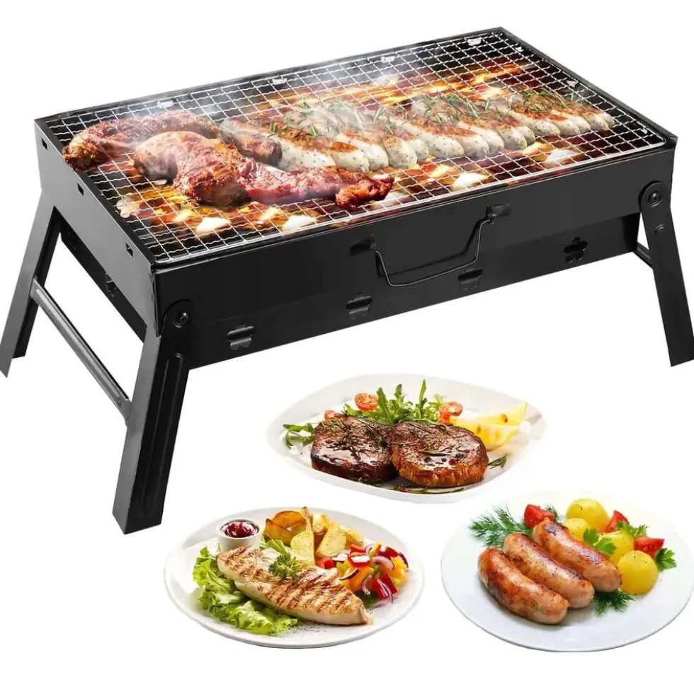 Grill turystyczny węglowy Extralink, ruszt 35 x 27 cm