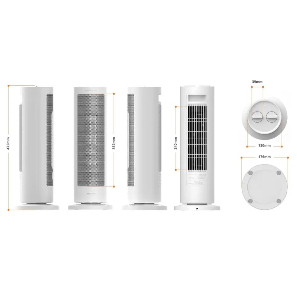 Grzejnik Xiaomi Fan Heater, 2000 W, biały