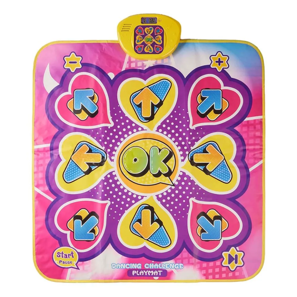 Interaktywna mata muzyczna Elefun Let's Dance, 2 tryby gry, strzałki i symbole
