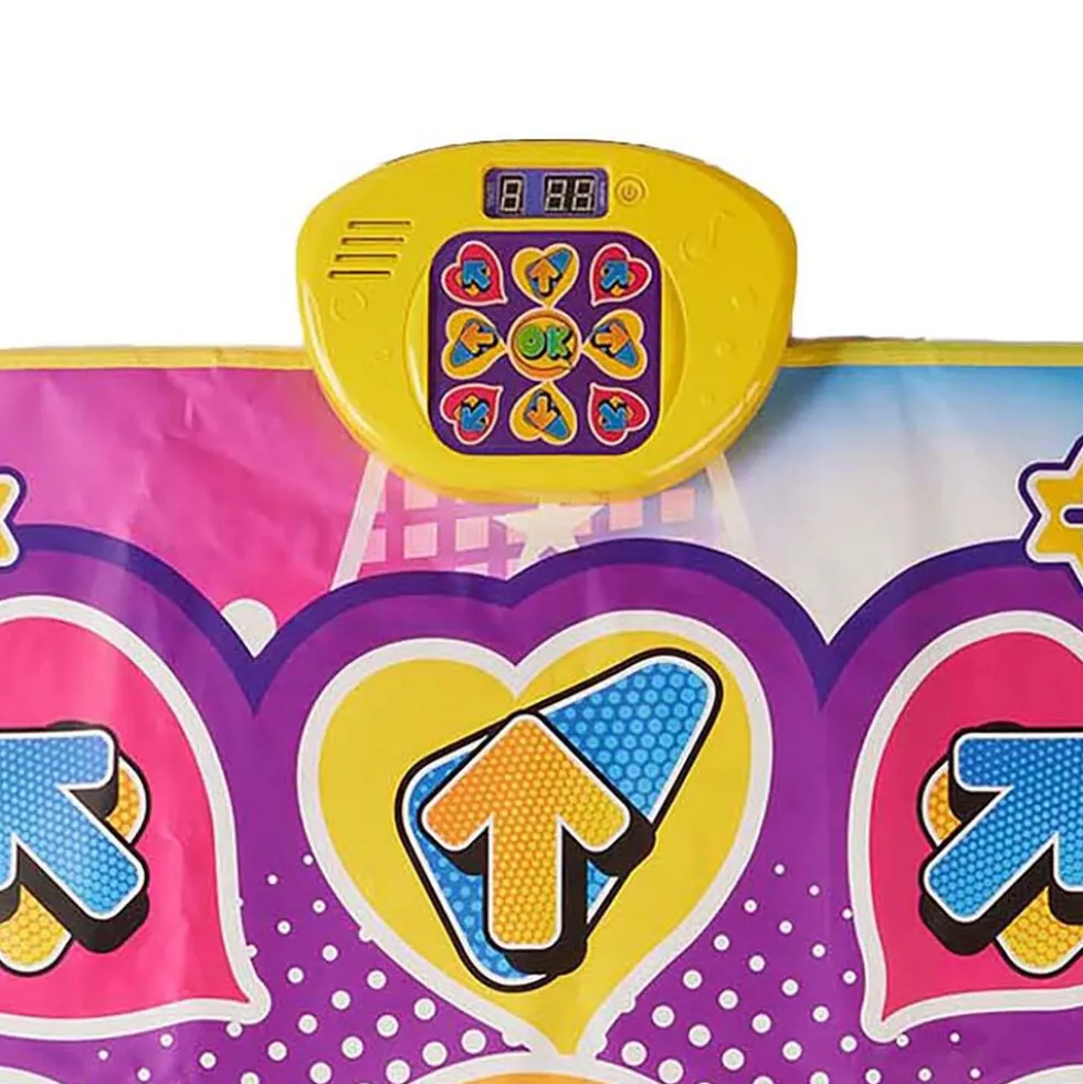 Interaktywna mata muzyczna Elefun Let's Dance, 2 tryby gry, strzałki i symbole