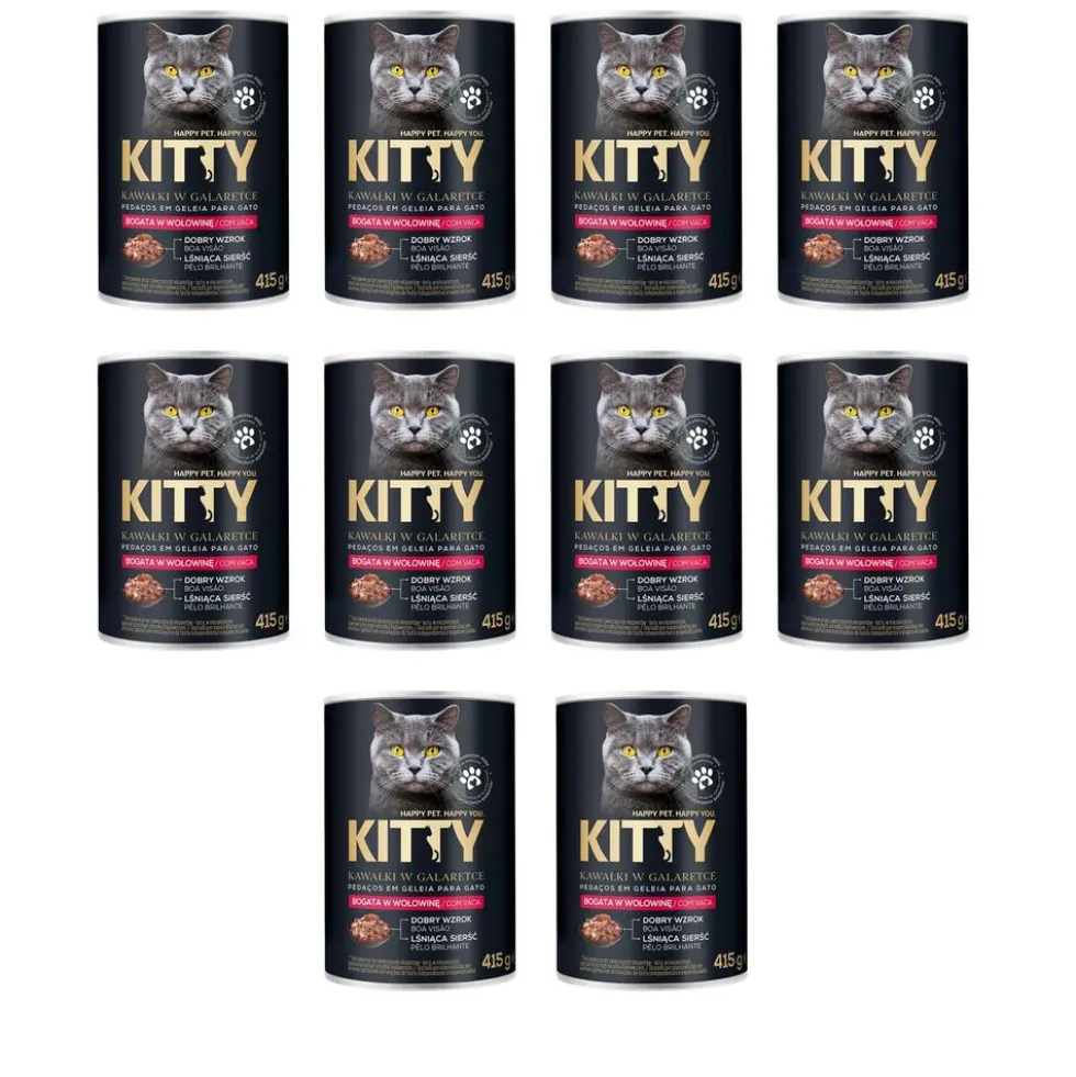 Karma dla kota Kitty Excellence, z wołowiną, 10 x 415 g