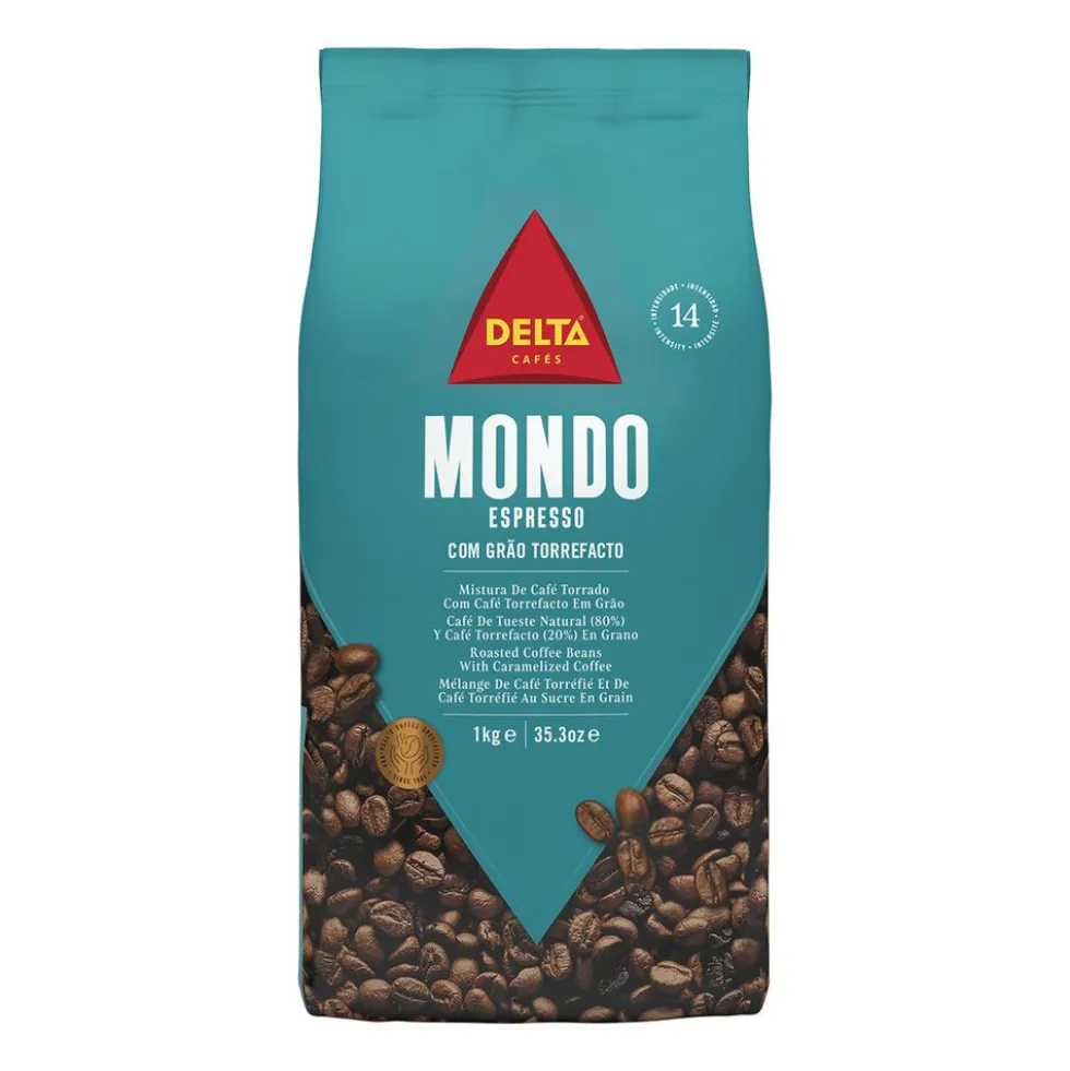 Kawa ziarnista Delta Mondo Espresso, 1 kg, intensywność 14