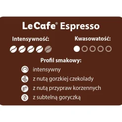 Kawa ziarnista Le Cafe Espresso, 1 kg, intensywność 4/5