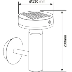 Kinkiet solarny LED Sanico Goldlux Gwinea, czujnik PIR, 4000K