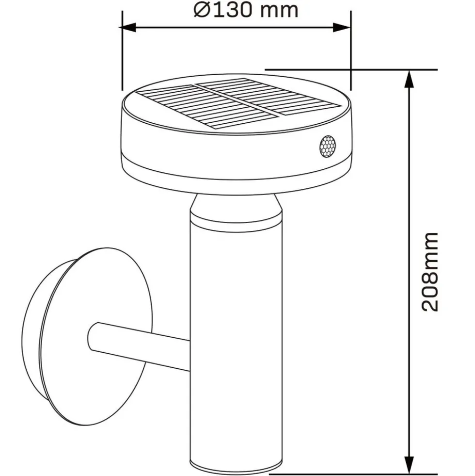 Kinkiet solarny LED Sanico Goldlux Gwinea, czujnik PIR, 4000K