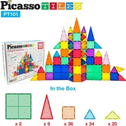 Klocki magnetyczne Picasso, 101 elementów