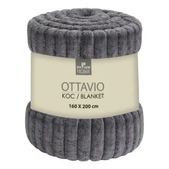 Koc 160 x 200 cm Pation Home Ottavio, 300 gsm, grafitowy