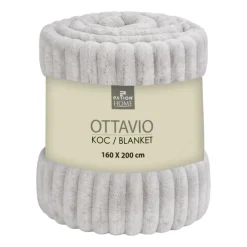 Koc 160 x 200 cm Pation Home Ottavio, 300 gsm, jasnoszary
