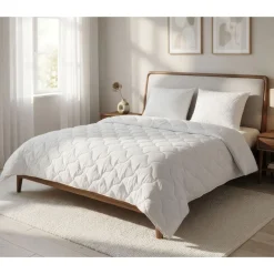 Kołdra 220 x 200 cm Lunesse Bamboo Tencel, biała