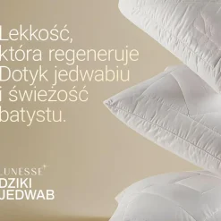 Kołdra 220 x 200 cm Lunesse Dziki Jedwab, biała