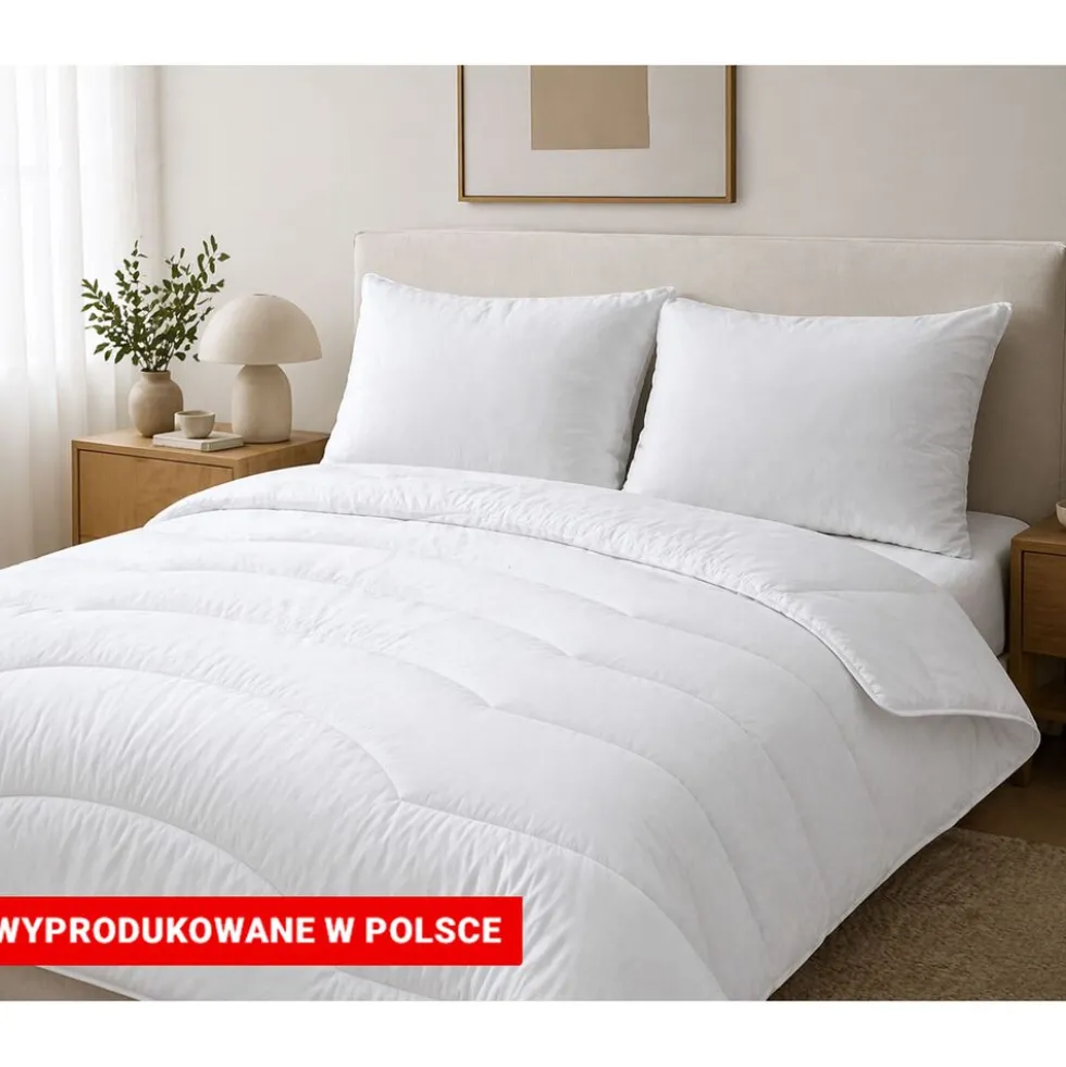 Kołdra 220 x 200 cm Wendre Cotton Percale, biała