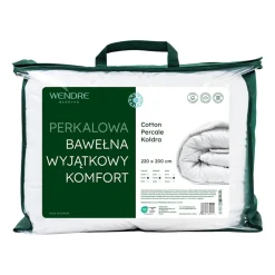 Kołdra 220 x 200 cm Wendre Cotton Percale, biała