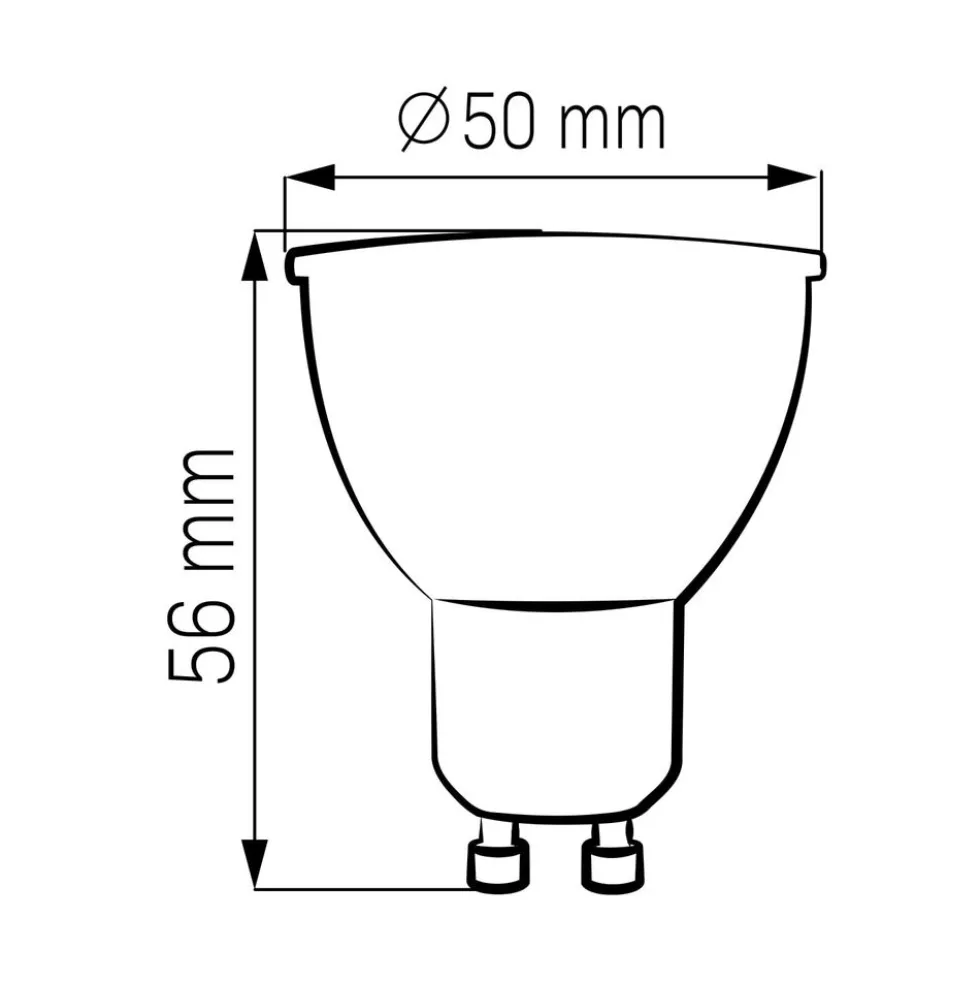 Komplet 10 żarówek Sanico Goldlux, GU10, 10 W, 3000K, barwa ciepła