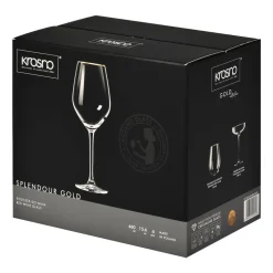 Komplet 6 kieliszków Krosno Splendour Gold, do wina, 460 ml