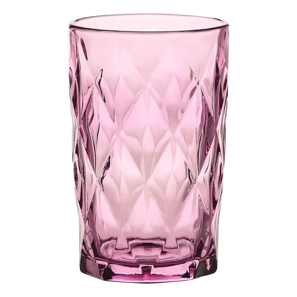 Komplet 4 szklanek Smukee, 350 ml, różowe