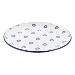 Komplet 4 talerzy na ciasto Tadar Folklor, 24 cm, białe