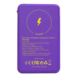 Konsola z powerbankiem YLW Gaminja, 2 w 1, fioletowa
