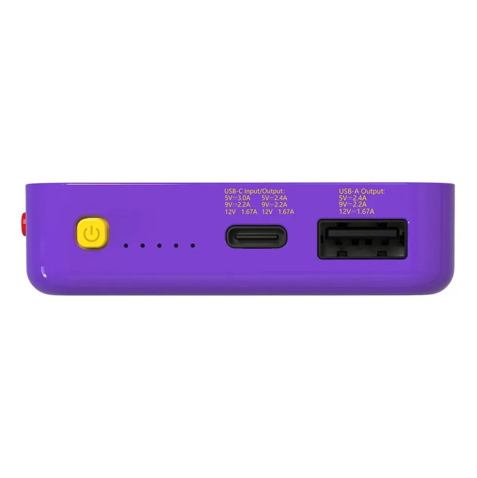 Konsola z powerbankiem YLW Gaminja, 2 w 1, fioletowa