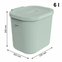 Kosz na pieluchy Rotho Kayo, 6 l, szałwiowy