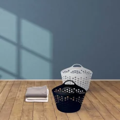Kosz na pranie Casa Si Flexi S, 30 l, czarny