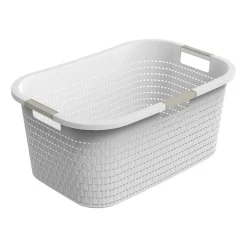 Kosz na pranie Rotho Country, 40 L, biały