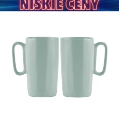 Kubki ceramiczne z uchem, Vialli Design Fuori, 330 ml, 2 sztuki, miętowe