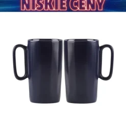 Kubki ceramiczne z uchem Vialli Design Fuori, 330 ml, 2 sztuki, granatowe