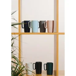 Kubki ceramiczne z uchem Vialli Design Fuori, 330 ml, 2 sztuki, granatowe
