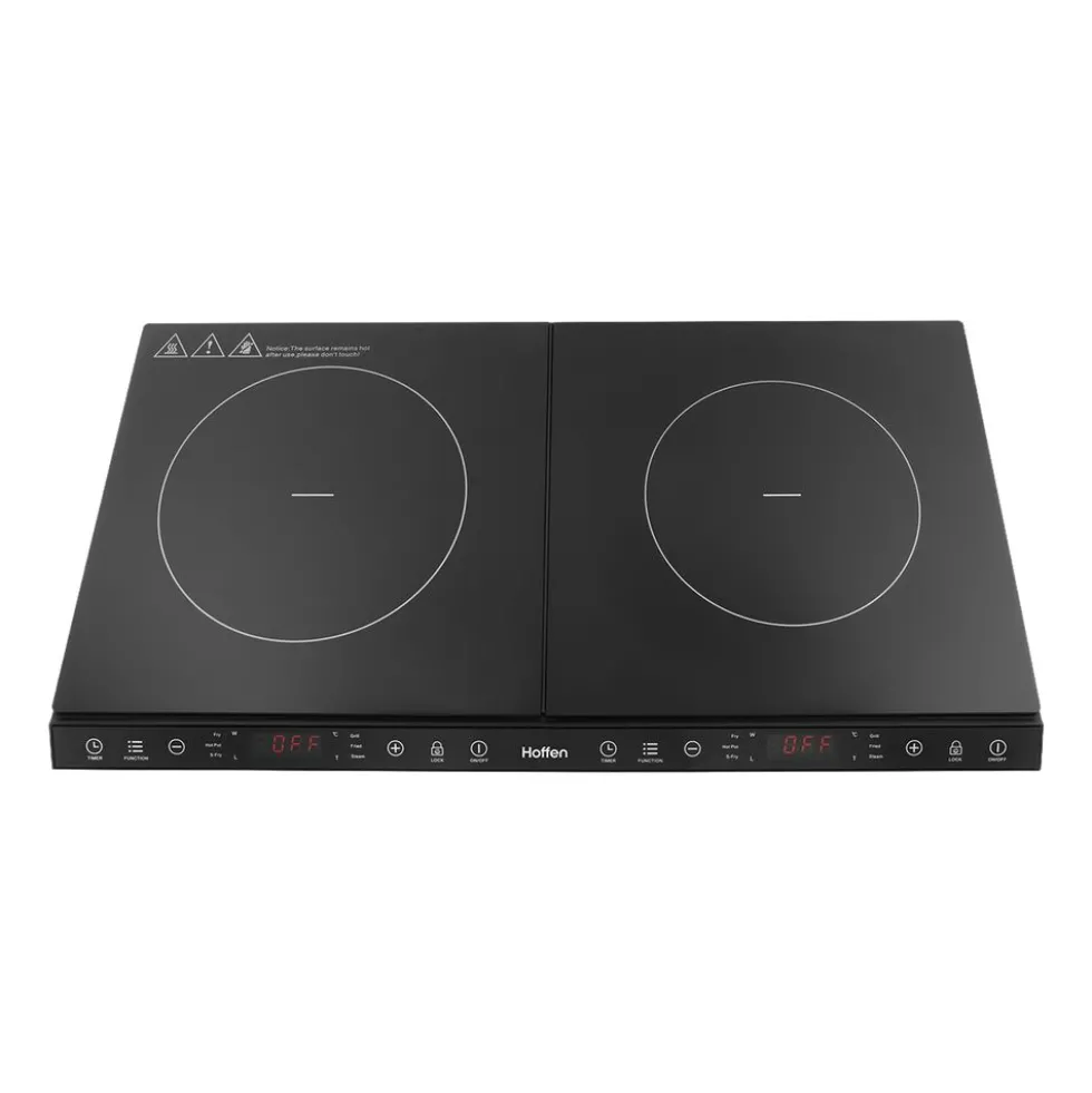 Kuchenka indukcyjna Hoffen, 3500 W, 2 palniki, czarna