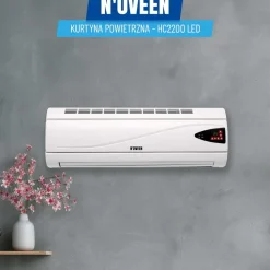 Kurtyna powietrzna Noveen HC2200 LED, z pilotem, dwa poziomy grzania
