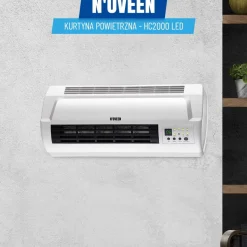 Kurtyna powietrzna Noveen HC2000 LED, z pilotem, dwa poziomy grzania