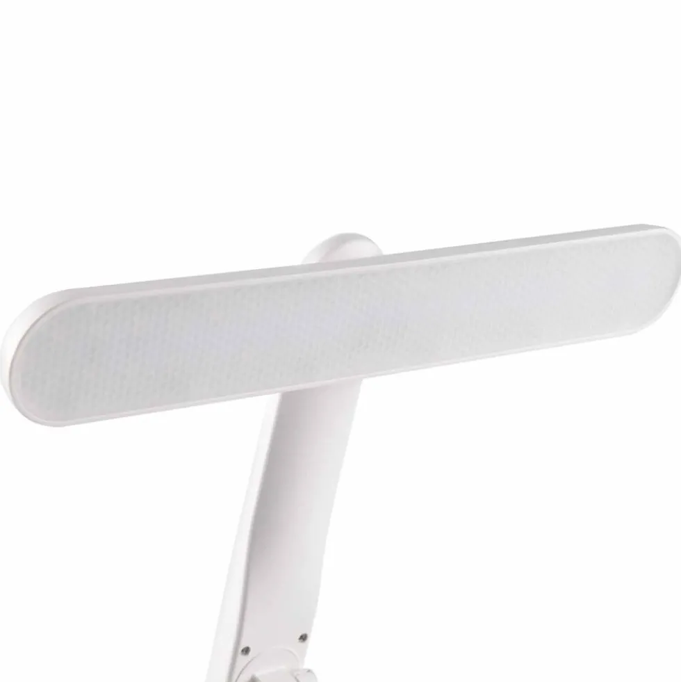 Lampa biurkowa Sanico Goldlux Bari LED, 4000K, z przybornikiem i podstawką na telefon, biała