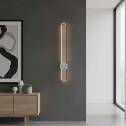 Lampa ścienna LED Sanico Goldlux Florentyna, 24 W, 4000K, lastryko, czarna