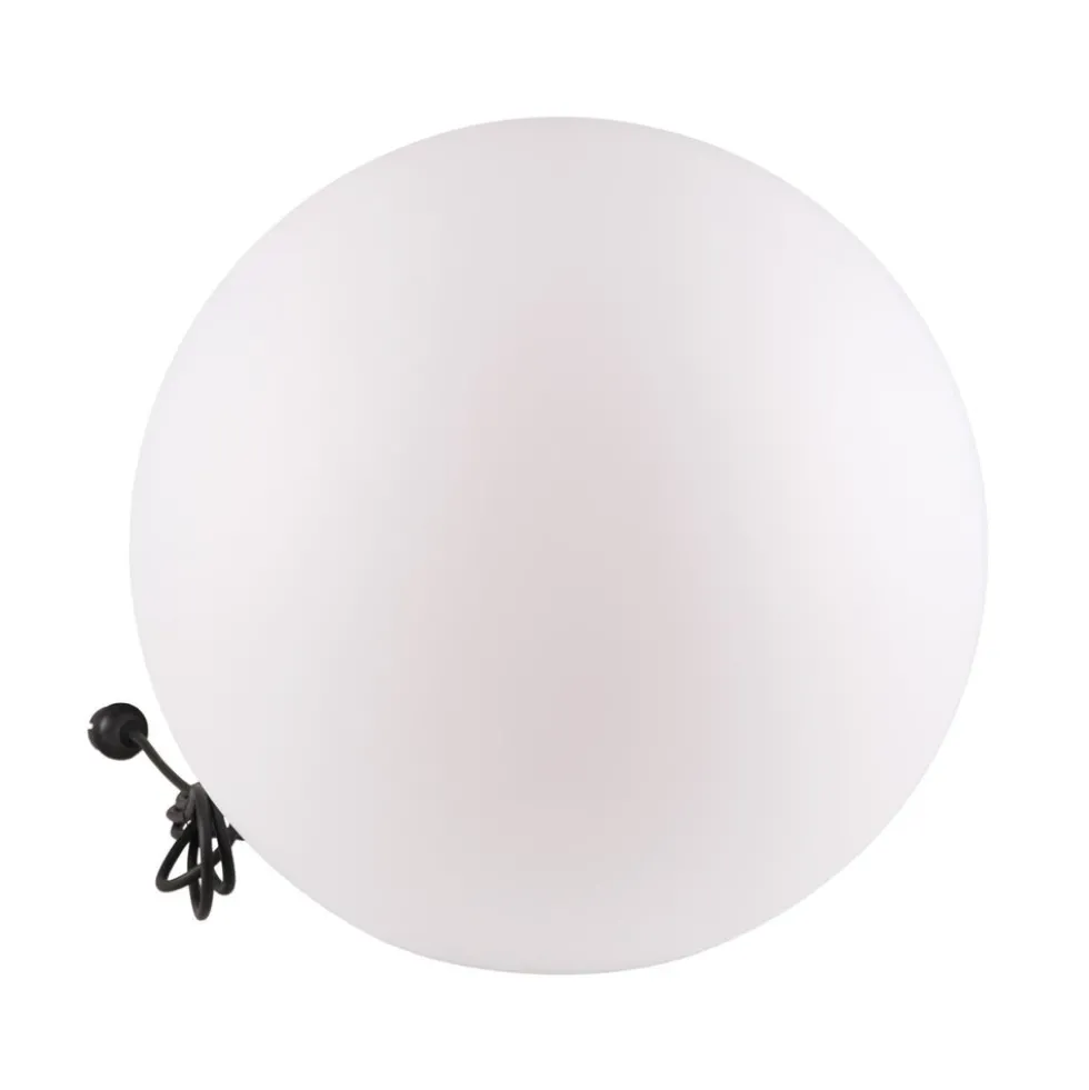 Lampa ogrodowa 50 cm, kula, E27, biała
